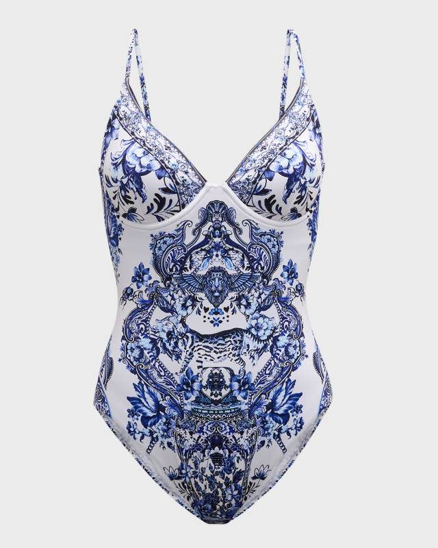 Glaze and Graze Soft Cup Underwire One-Piece Swimsuit